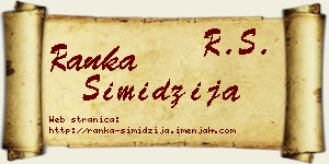 Ranka Simidžija vizit kartica